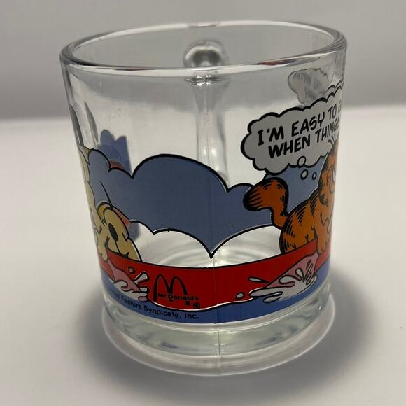 Vintage Garfield 1978 I’m Easy To Get Along With When Things Go My Way Glass Mug - Picture 4 of 8